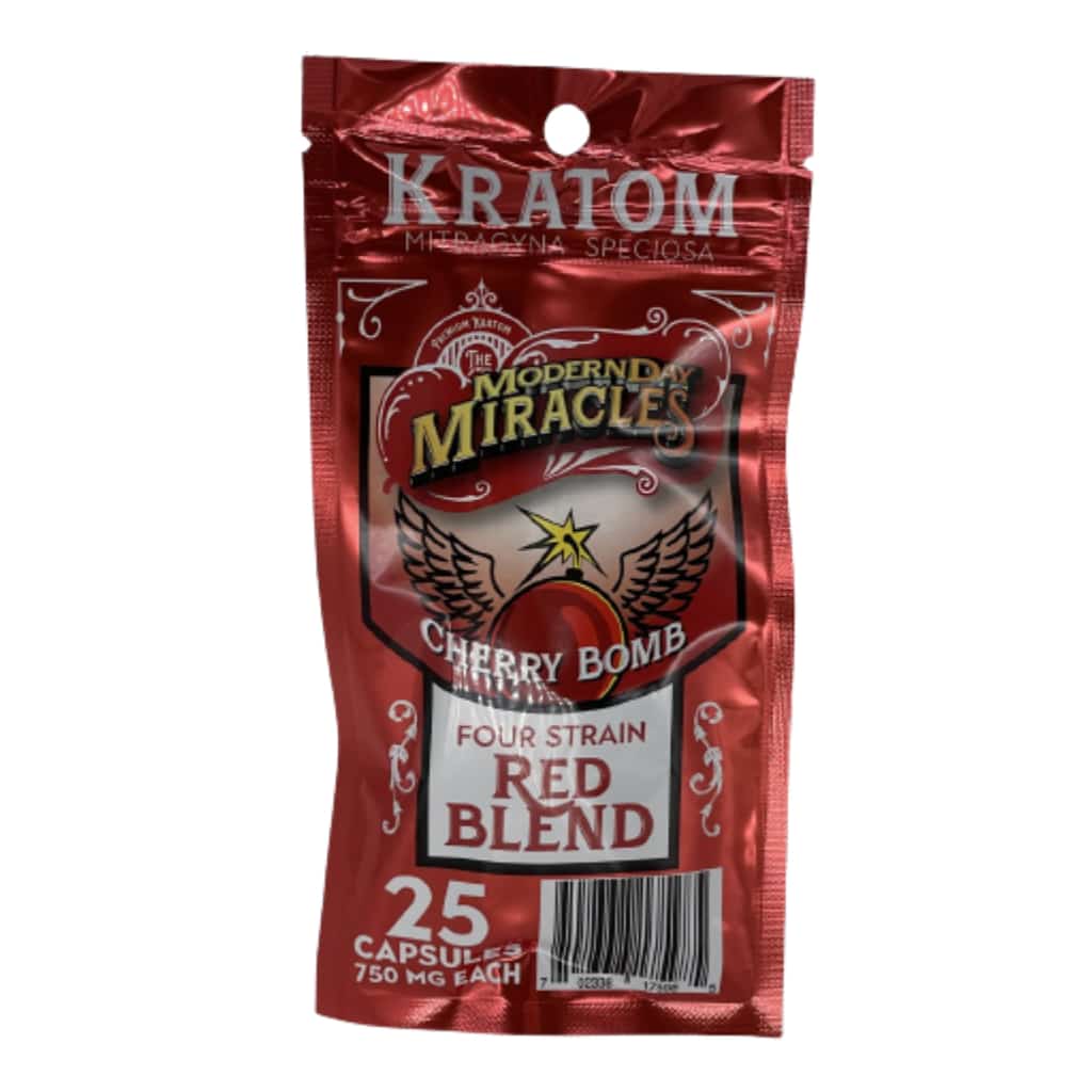 Modern Day Miracles Cherry Bomb Red Blend Kratom Capsules - Smoke Shop Wholesale. Done Right.