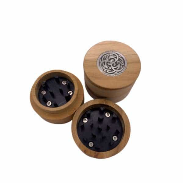 Molino 42mm Wooden Grinder Silver Inlay - Smoke Shop Wholesale. Done Right.