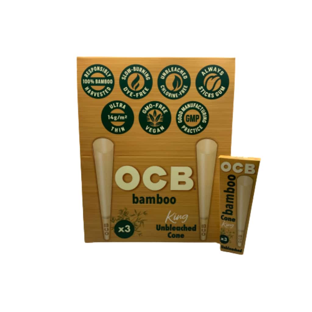 OCB King Size Bamboo Cones - Smoke Shop Wholesale. Done Right.