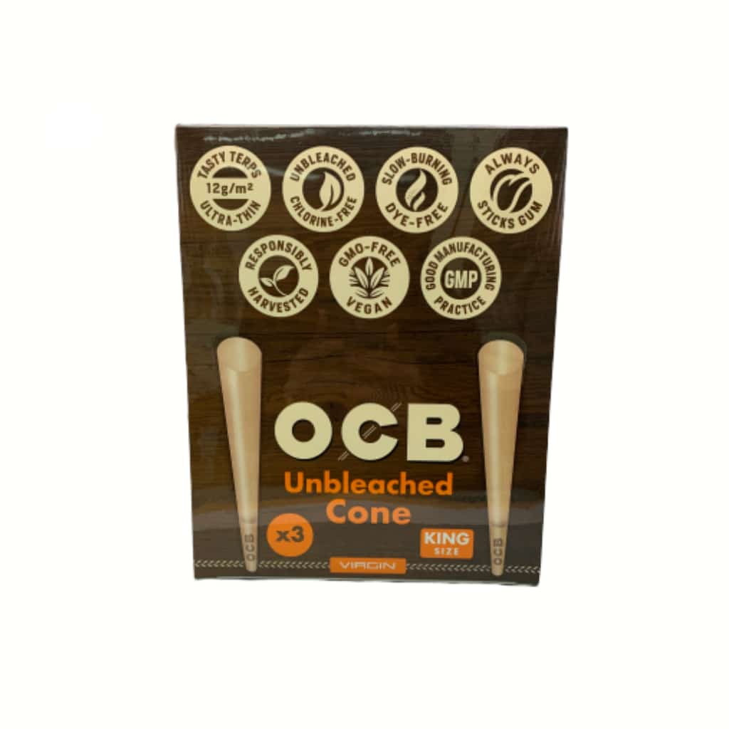 OCB Virgin King Size Unbleached Cones - Smoke Shop Wholesale. Done Right.
