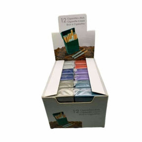 Plastic Assorted Color Cigarette Case 12ct Display - Smoke Shop Wholesale. Done Right.