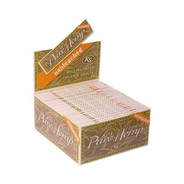 Pure Hemp Unbleached King Size Slim Rolling Papers - Smoke Shop Wholesale. Done Right.