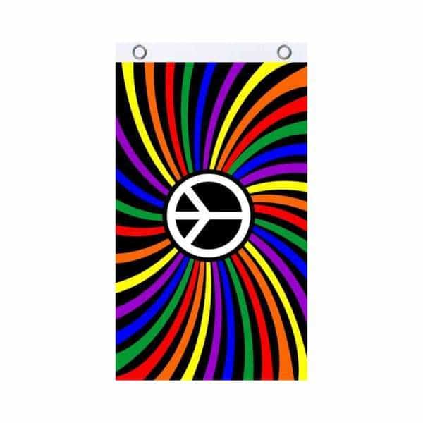 Rainbow Peace Fly Flag - Smoke Shop Wholesale. Done Right.