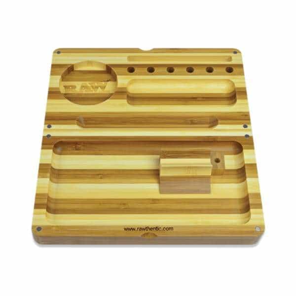 RAW Back Flip Striped Bamboo Rolling Tray - Smoke Shop Wholesale. Done Right.