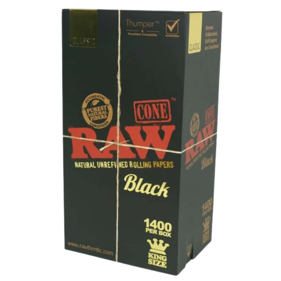 RAW Black King Size Cones - 1400ct - Smoke Shop Wholesale. Done Right.