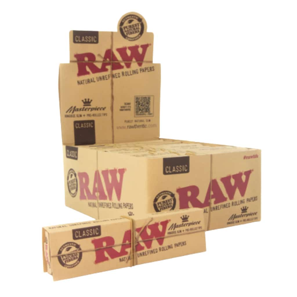 RAW Classic Masterpiece Kingsize Slim + Tips - Smoke Shop Wholesale. Done Right.