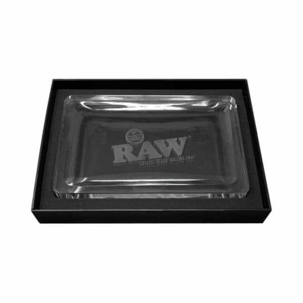 RAW Crystal Glass Rolling Tray - Smoke Shop Wholesale. Done Right.