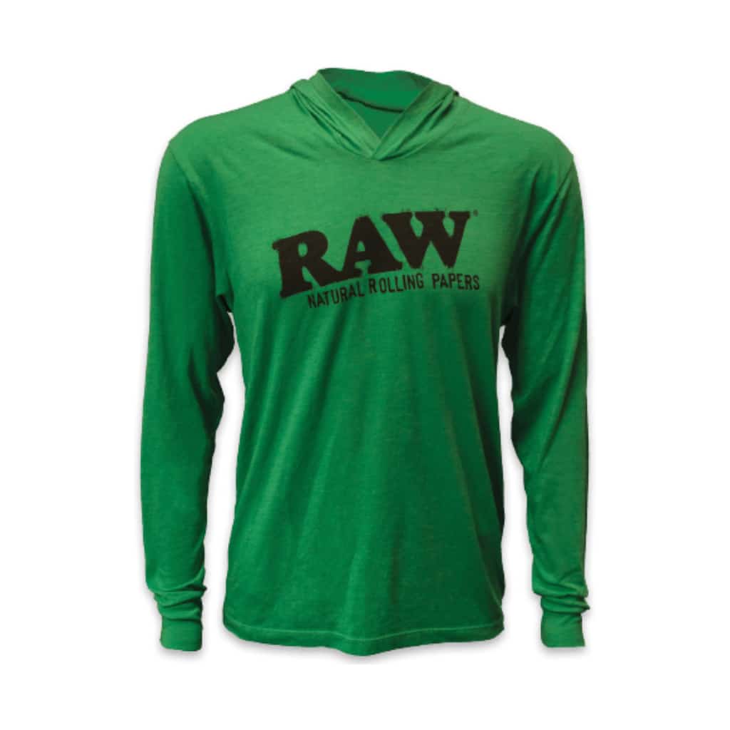 RAW Lightweight Green Hoodie - Smoke Shop Wholesale. Done Right.