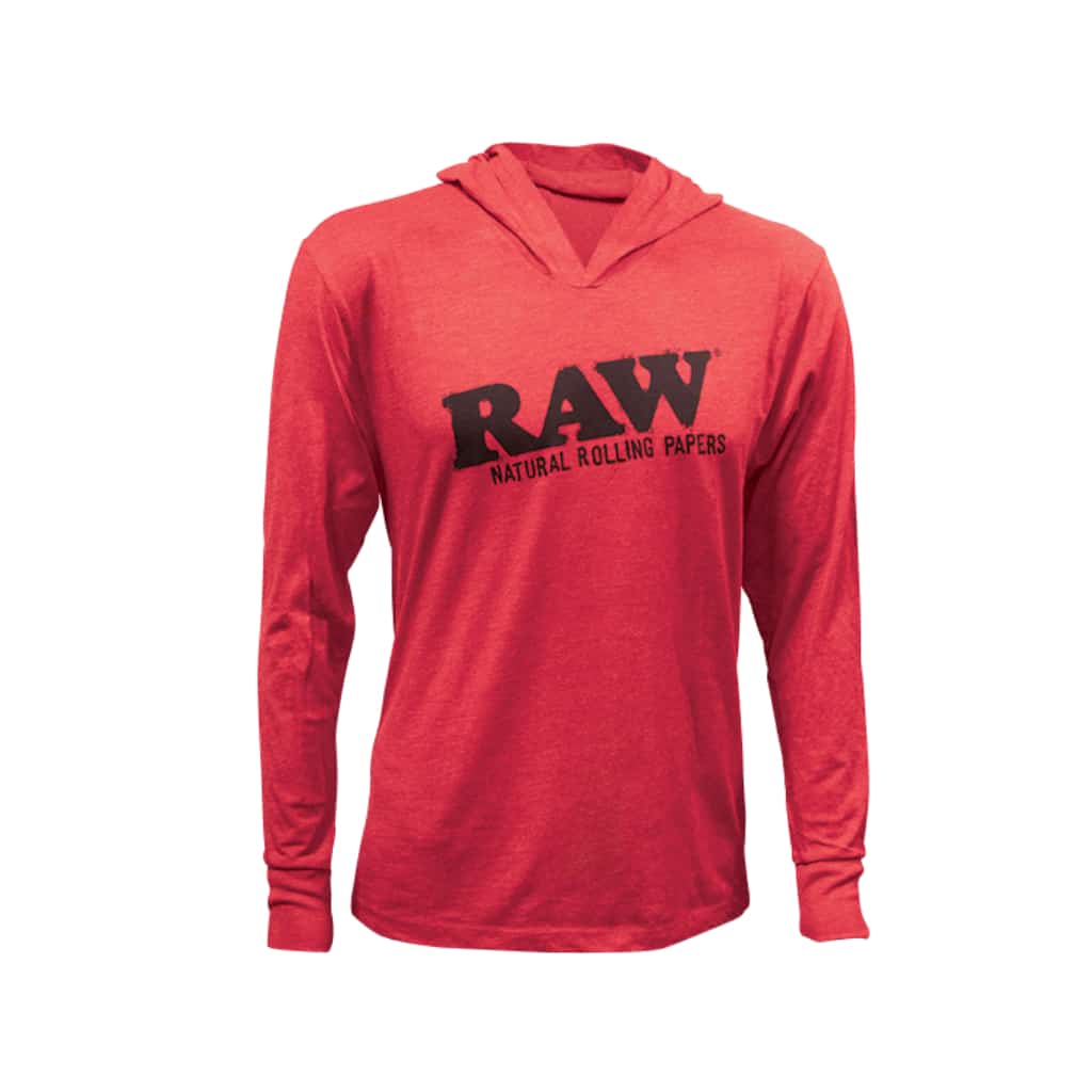 RAW Lightweight Red Hoodie - Smoke Shop Wholesale. Done Right.