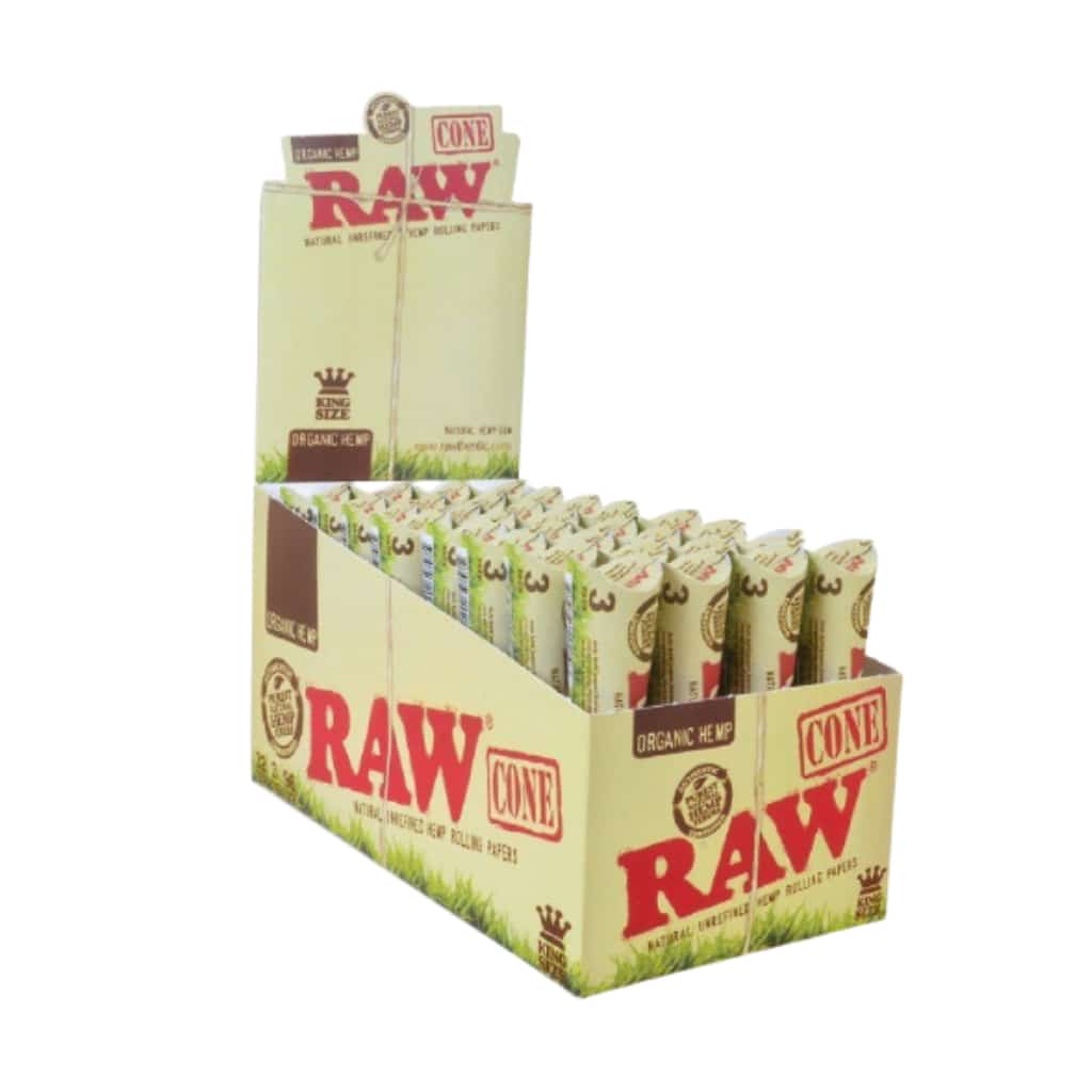 RAW Organic Hemp Kingsize Cones 3pk/32ct - Smoke Shop Wholesale. Done Right.