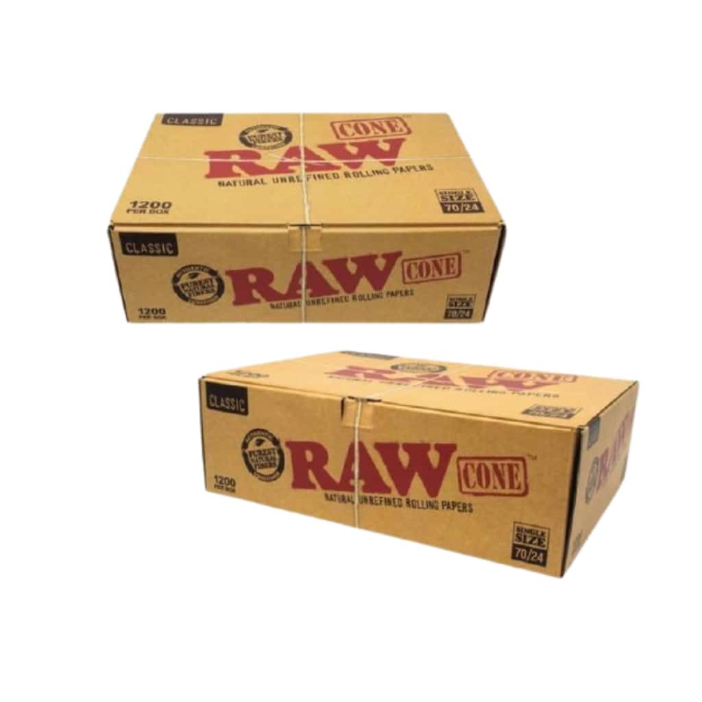 RAW Single Size Classic Cones 70mm/24mm - 1200ct - Smoke Shop Wholesale. Done Right.