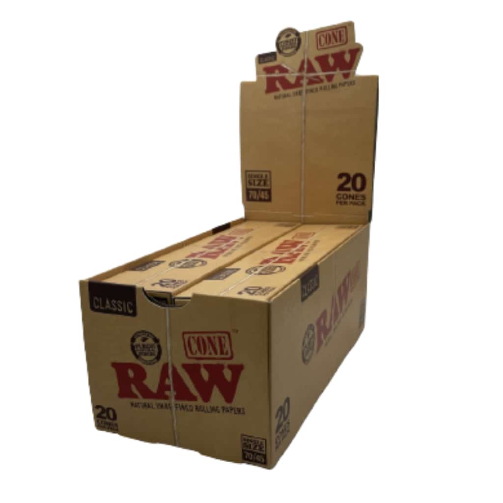 RAW Single Size Classic Cones 70mm/45mm - 240ct - Smoke Shop Wholesale. Done Right.