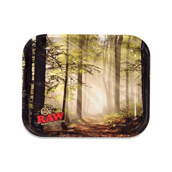 RAW Smokey Forest Large Rolling Tray - Smoke Shop Wholesale. Done Right.
