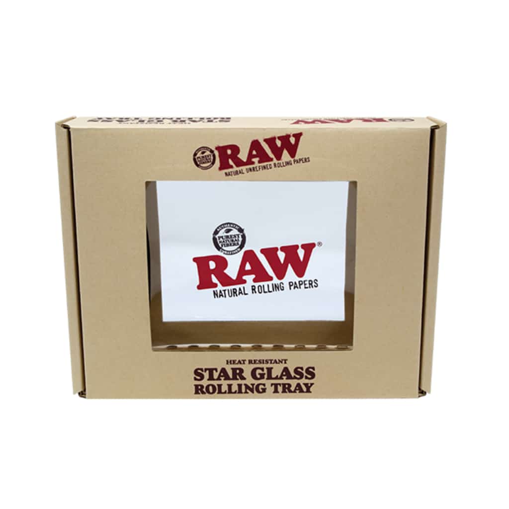 RAW Star Glass Mini Rolling Tray - Smoke Shop Wholesale. Done Right.