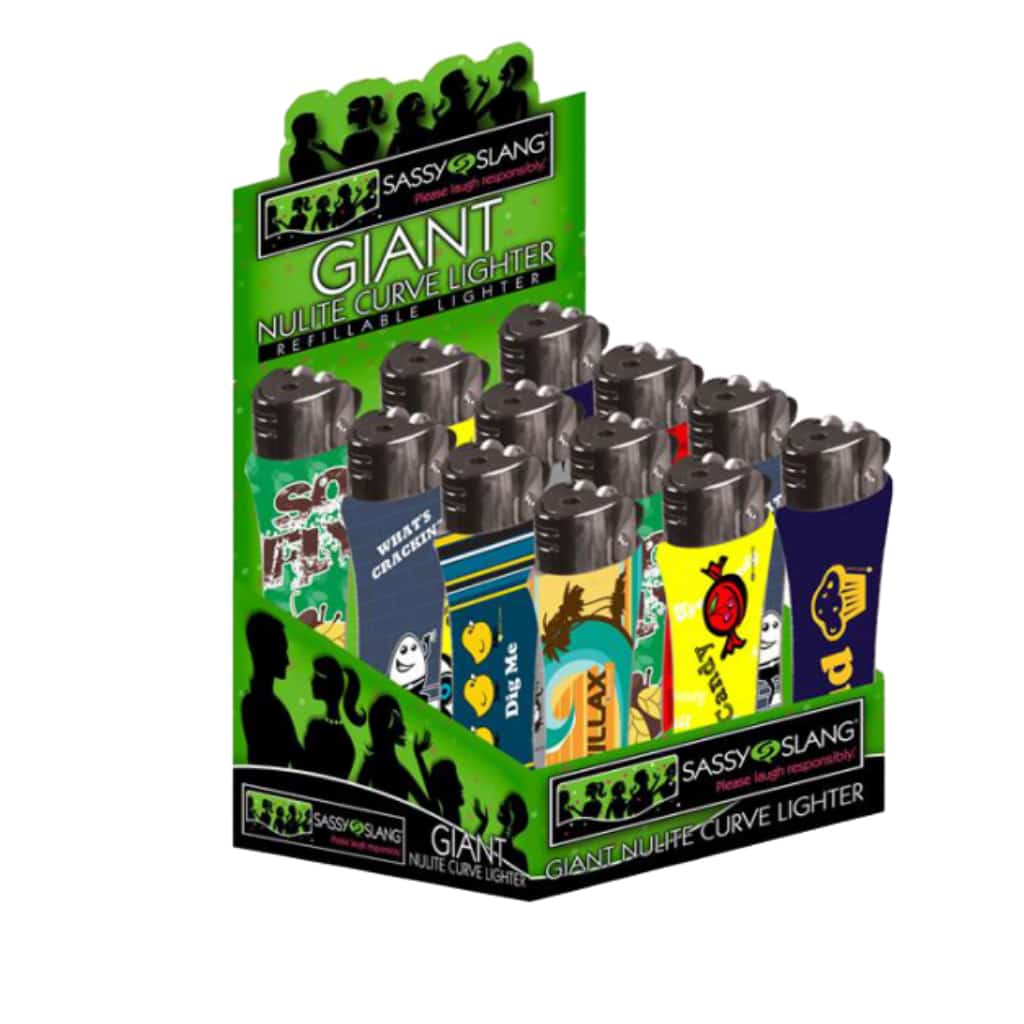 Sassy Slang Curve Lighters - 50ct - Smoke Shop Wholesale. Done Right.