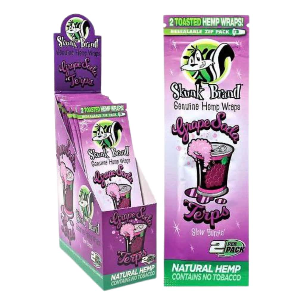 Skunk Brand Terp Infused Hemp Wraps - Grape Soda - Smoke Shop Wholesale. Done Right.