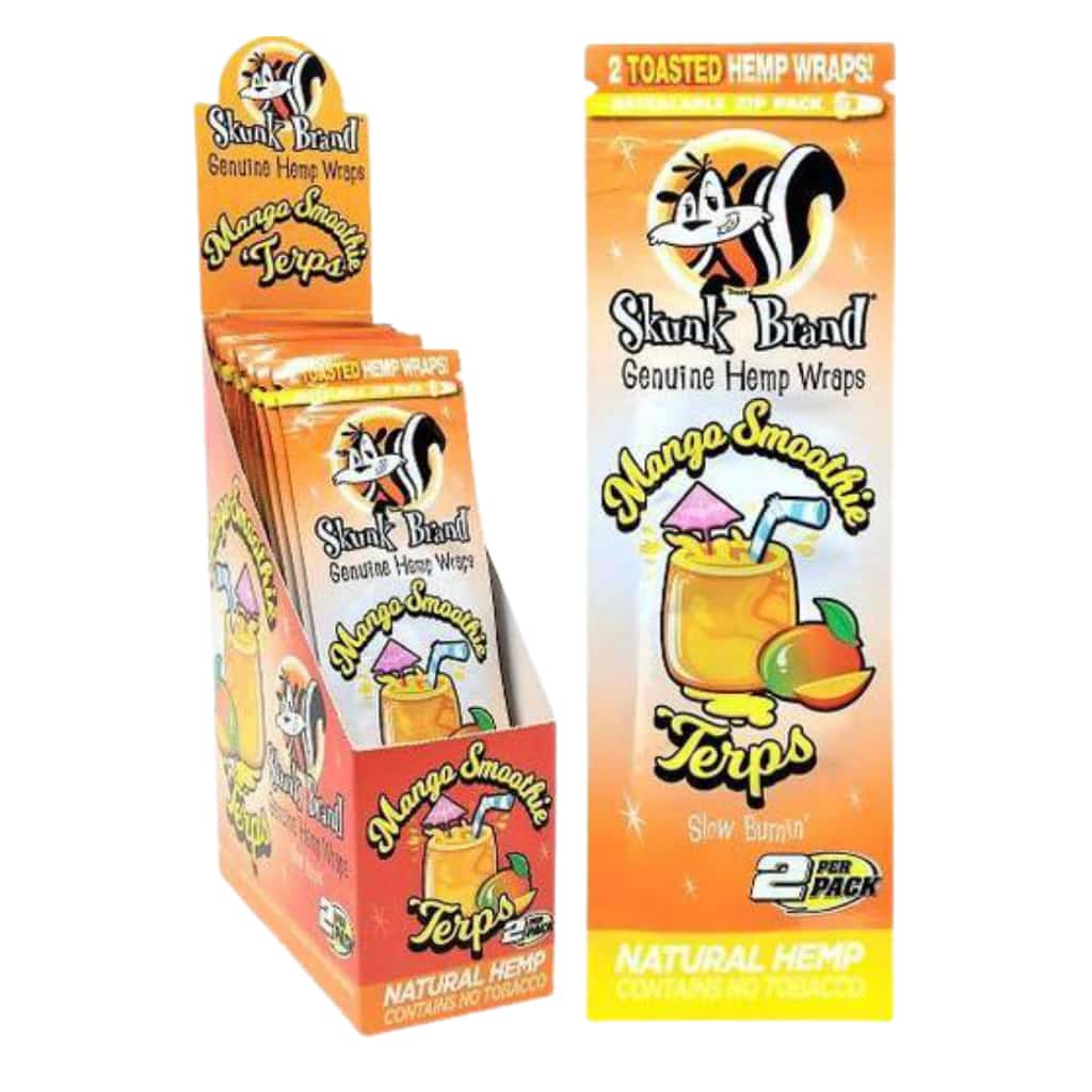 Skunk Brand Terp Infused Hemp Wraps - Mango Smoothie - Smoke Shop Wholesale. Done Right.