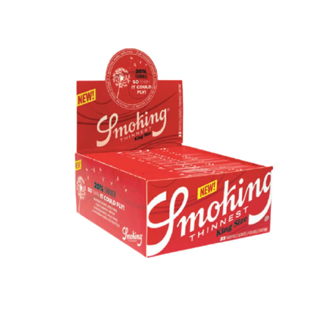 Smoking Brand Red Thinnest King Size Rolling Papers - Smoke Shop Wholesale. Done Right.
