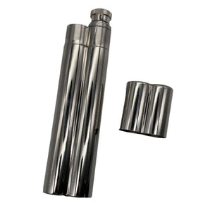 Stainless Steel Cigar Case/Flask Combo - Smoke Shop Wholesale. Done Right.