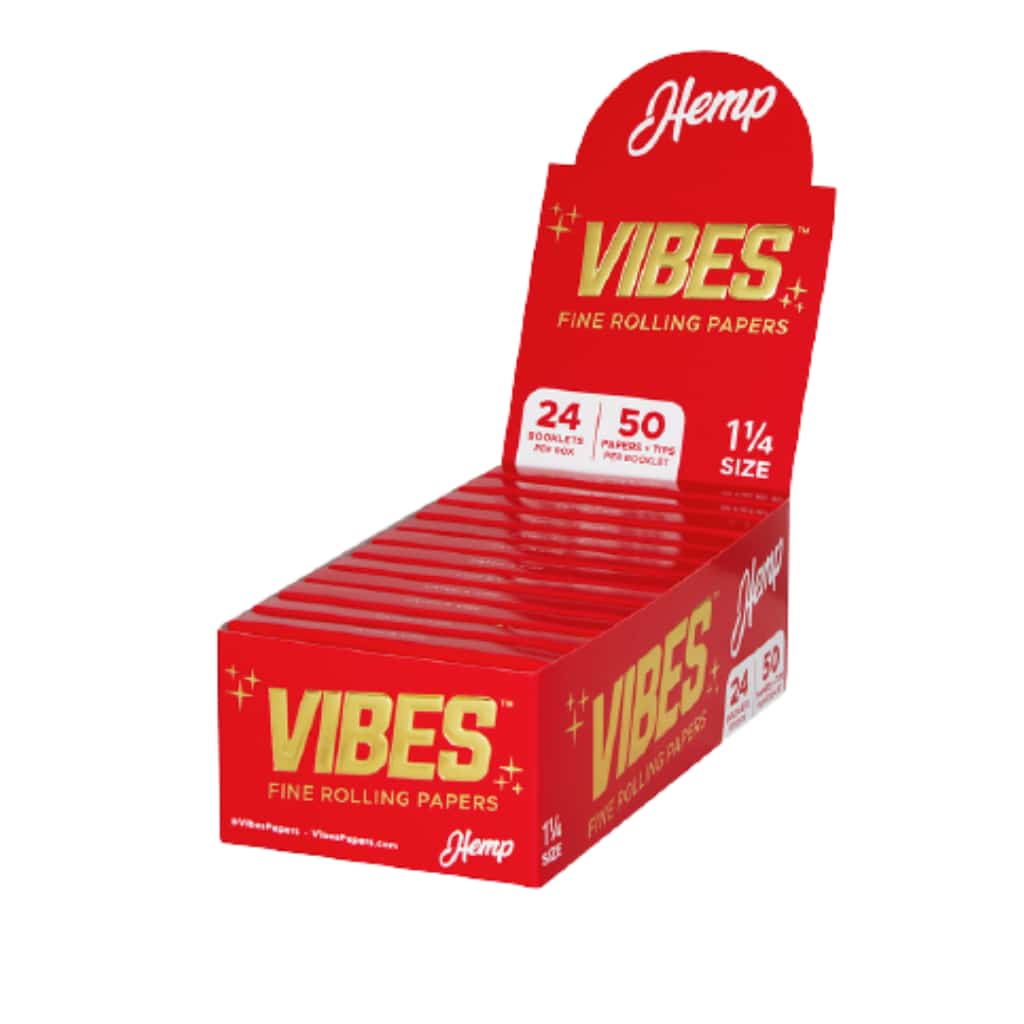 Vibes 1 1/4 With Tips Hemp Rolling Paper - Smoke Shop Wholesale. Done Right.