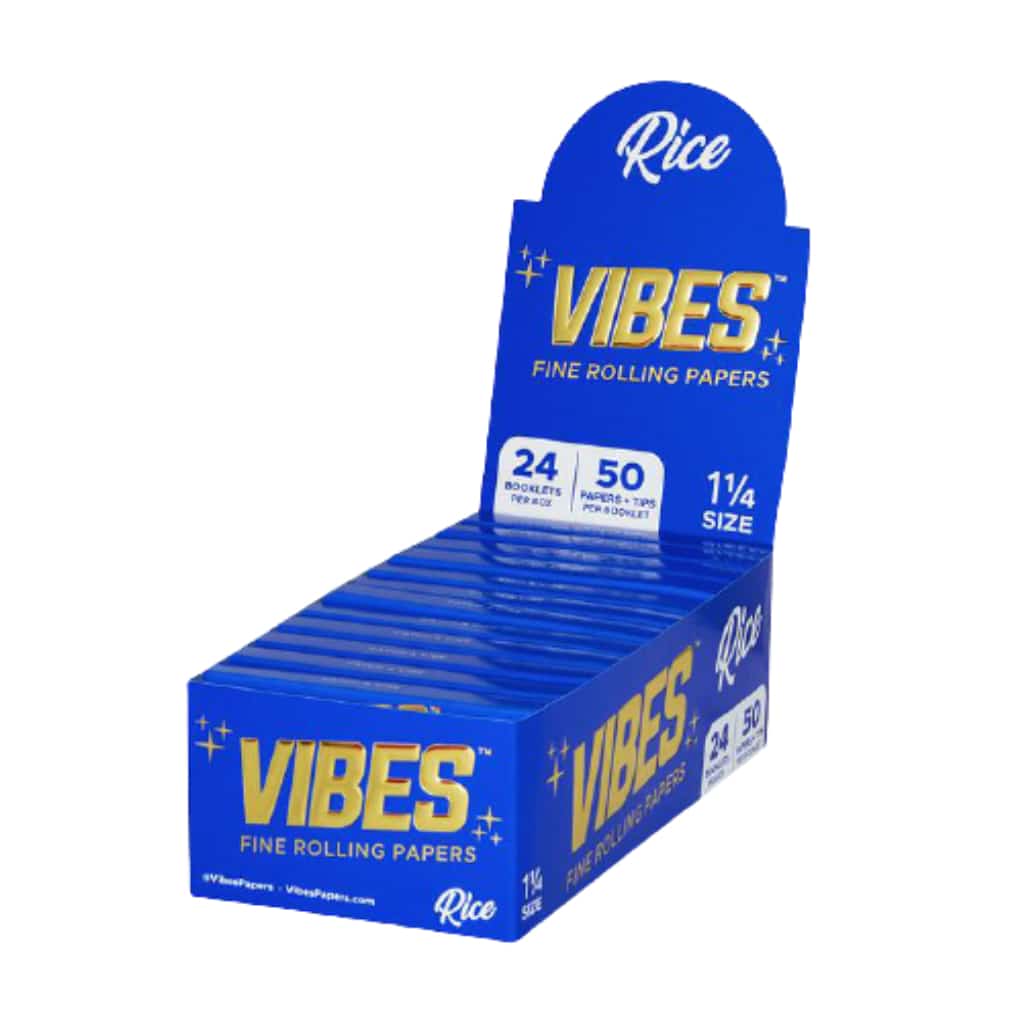 Vibes 1 1/4 With Tips Rice Rolling Paper - Smoke Shop Wholesale. Done Right.