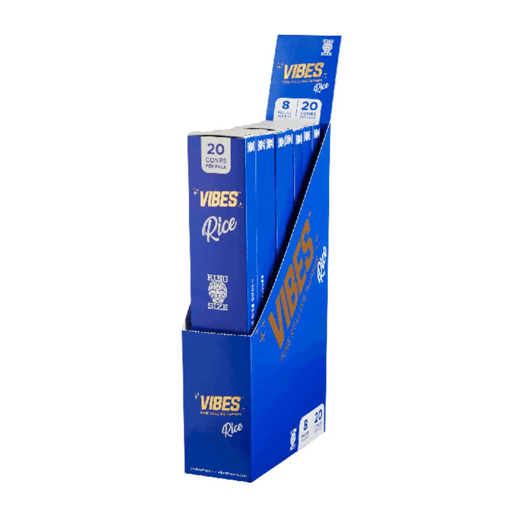 Vibes King Size Rice Cones - 20pk - Smoke Shop Wholesale. Done Right.