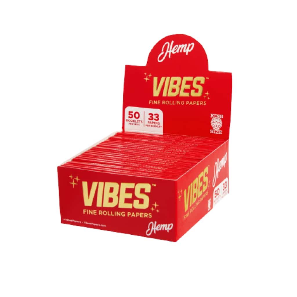 Vibes King Size Slim Hemp Rolling Papers - Smoke Shop Wholesale. Done Right.