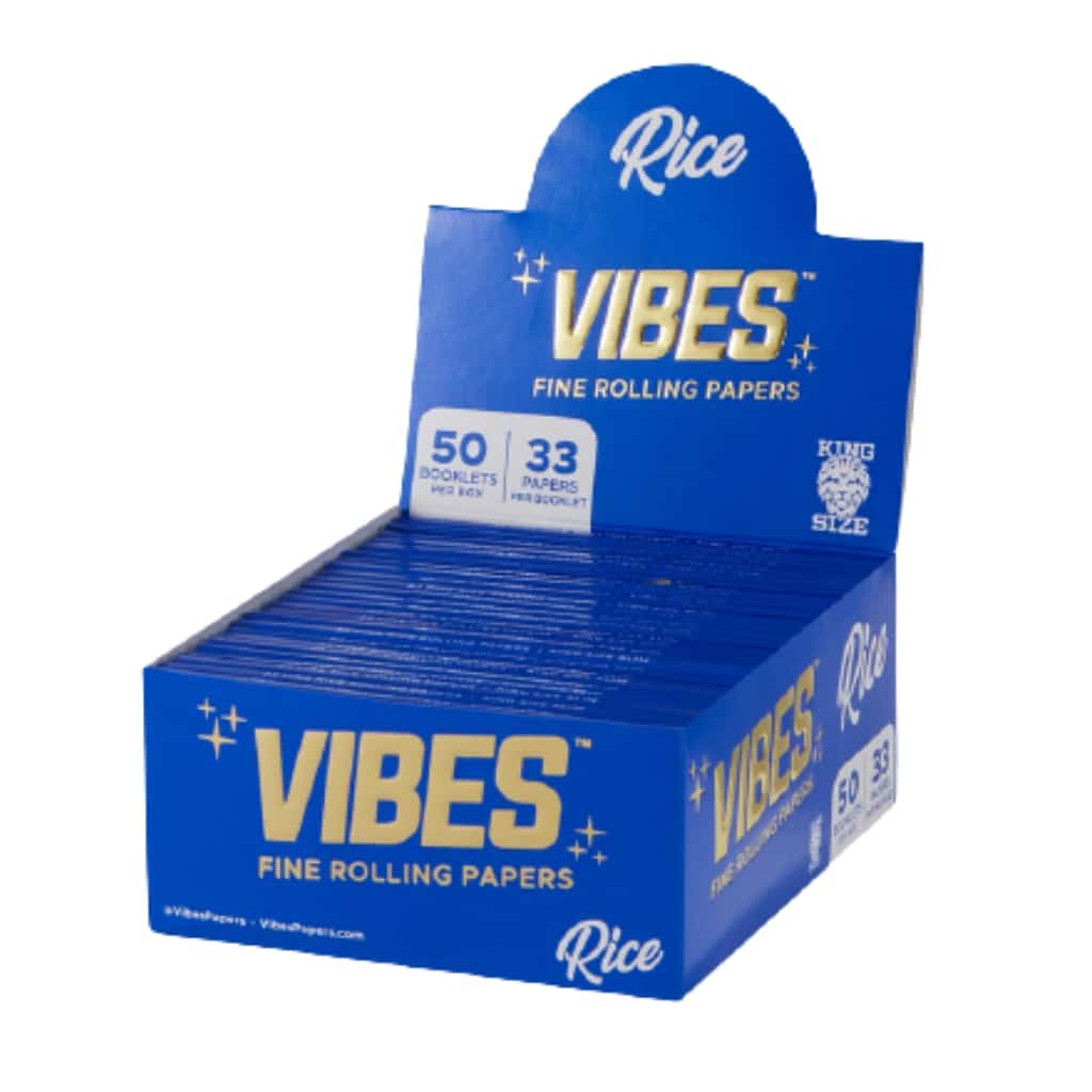 Vibes King Size Slim Rice Rolling Paper - Smoke Shop Wholesale. Done Right.