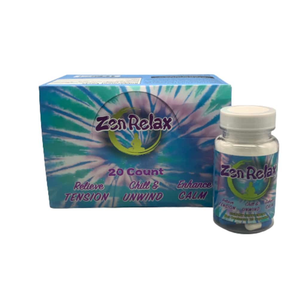 Zen Relax 20ct Bottle 6ct Display - Smoke Shop Wholesale. Done Right.